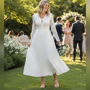 NEW NWT Modcloth Lacing Down the Aisle Maxi Dress
